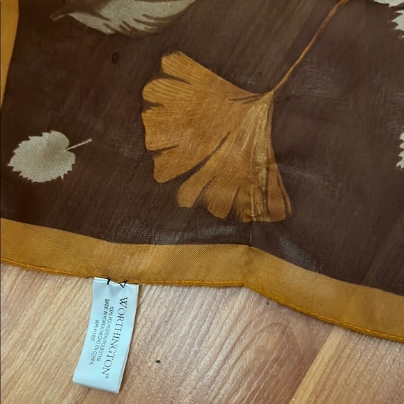 Autumn Leaf Print Scarf - Picture 2 of 4